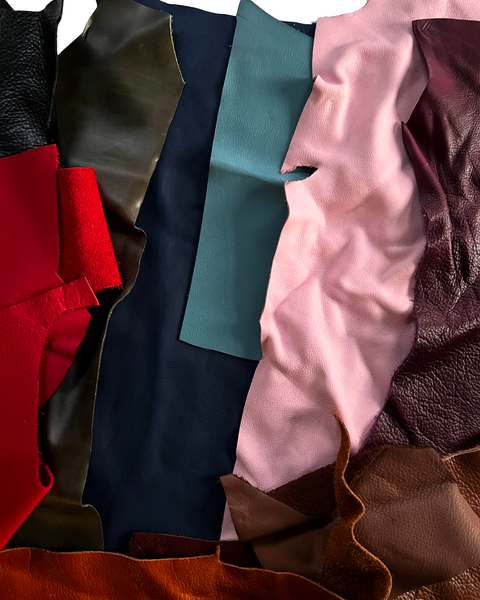 Full Grain Leather Scraps and Remnants: Sold by pound