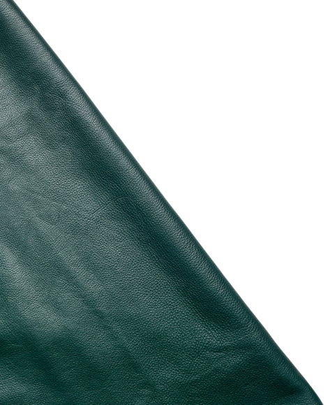 Pine Green Natural Grain Chrome-Tanned Cowhide – Deer-Tanned Process, Full Aniline Finish, 1.1–1.3 mm (3 oz), ~20 Sq Ft