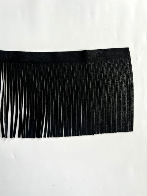 Cowhide Leather Fringe (1/4" Wide x 7" Long) – Natural Grain Cowhide, Chrome-Tanned, Sold by the Foot
