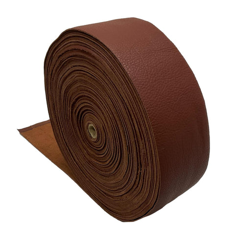 Cowhide Leather Strips (3.5" Wide) – Natural Grain, Chrome-Tanned, Sold by the Foot