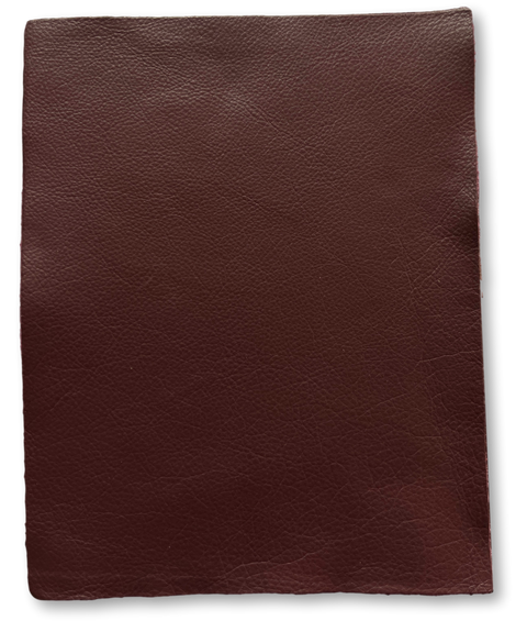 Burgundy Cowhide Leather: 8.5" x 11" Pre-Cut Pieces