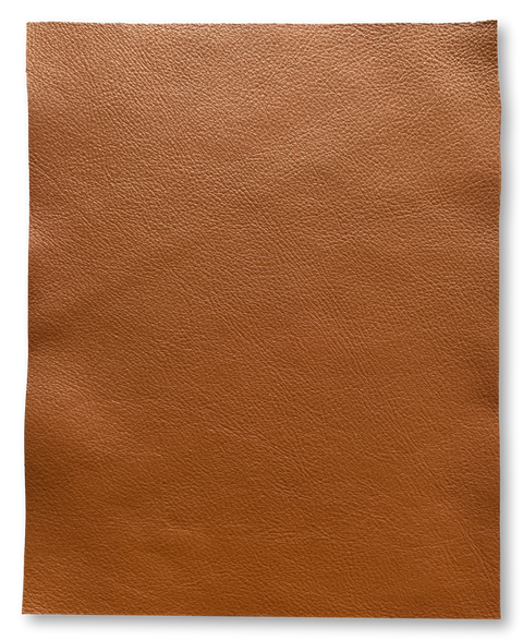 Cognac Natural Grain Cowhide Leather: 8.5'' x 11'' Pre-Cut Pieces