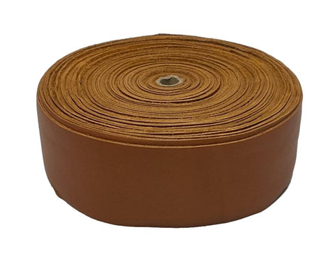 Cowhide Leather Strips (3.5" Wide) – Natural Grain, Chrome-Tanned, Sold by the Foot