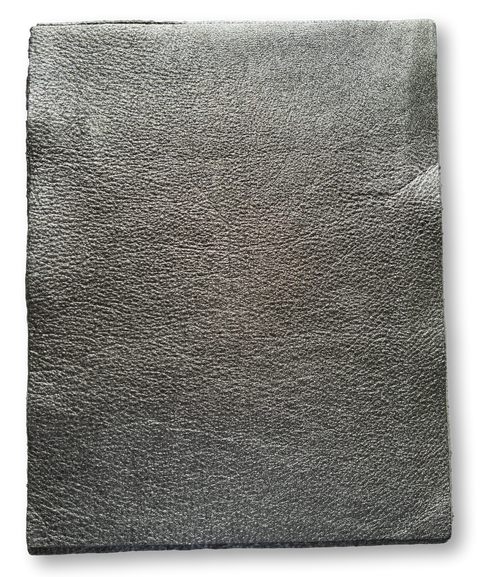 Gunmetal Metallic Cowhide Leather: 8.5'' x 11'' Pre-Cut Pieces
