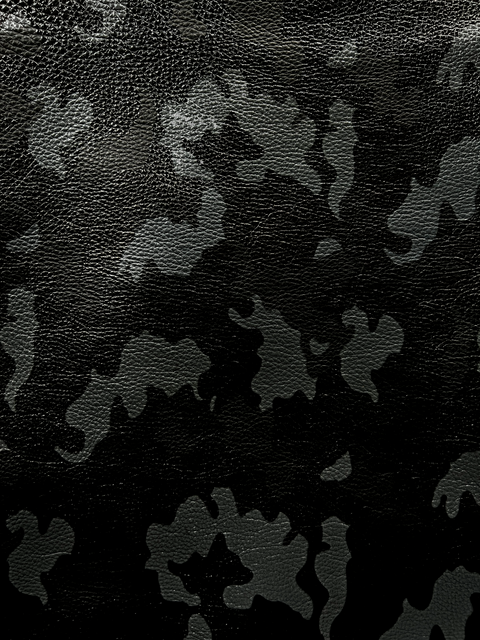 Black Camouflage Printed Natural Grain Cowhide