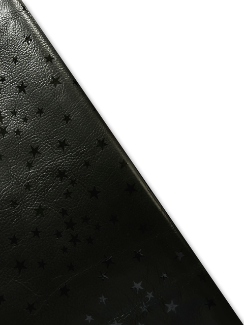Black Stars Printed Natural Grain Cowhide