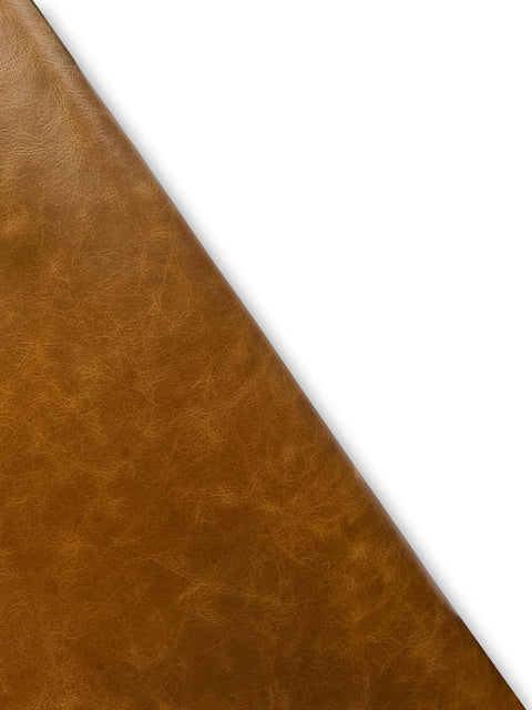 Tan Distressed Cow Leather Whole Hide - Automotive and Furniture Upholstery Leather