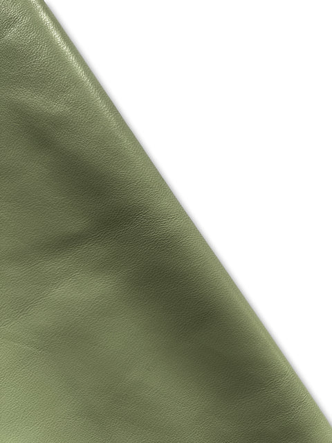 Apple Green Italian Nappa Lambskin – Chrome-Tanned, Semi-Aniline Finish, 0.8–0.9 mm (2 oz), ~7 - 10 Sq Ft
