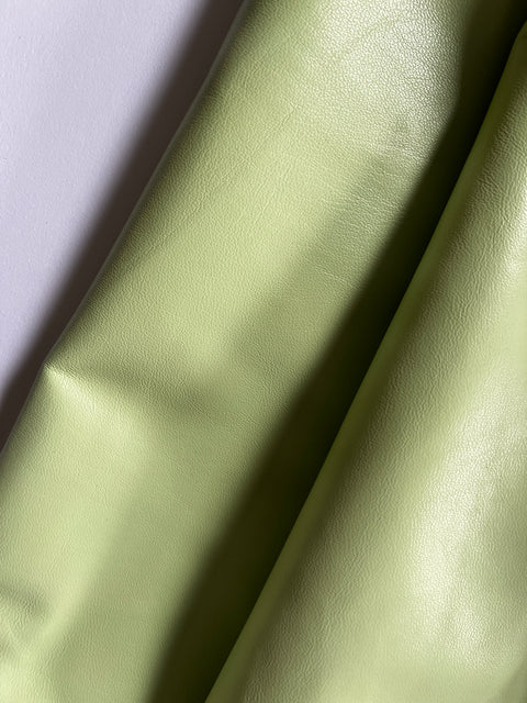 Apple Green Italian Nappa Lambskin – Chrome-Tanned, Semi-Aniline Finish, 0.8–0.9 mm (2 oz), ~7 - 10 Sq Ft