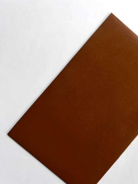 Brandy Smooth Italian Calf Leather: 7.5" x 12" Pre-Cut Pieces