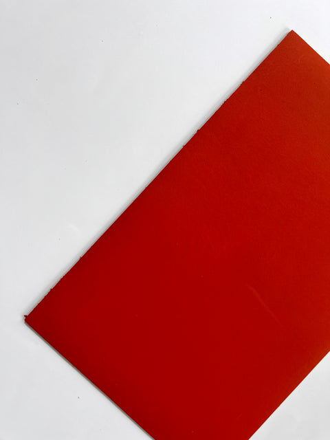 Orange Smooth Italian Calf Leather: 7.5" x 12" Pre-Cut Pieces