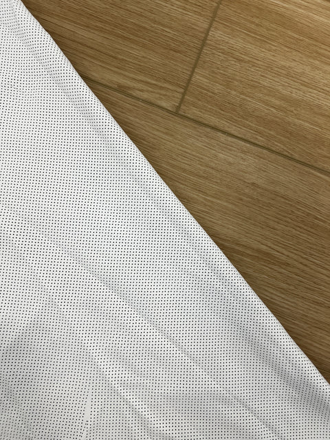 White Perforated "Mesh" Lambskin
