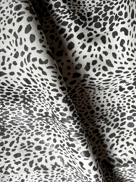 Stone Cheetah Printed Nubuck Cowhide