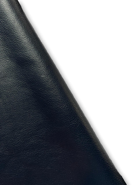 Navy Natural Grain Chrome-Tanned Cowhide – Deer-Tanned Process, Full Aniline Finish, 1.1–1.3 mm (3 oz), ~20 Sq Ft