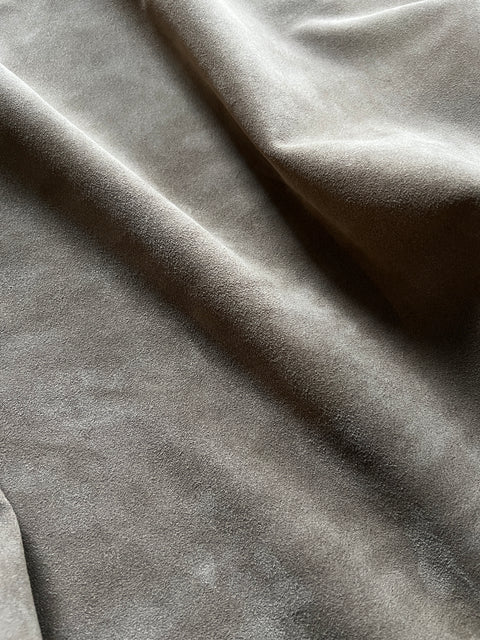 Khaki Cow Suede – Double Butt, 1.1–1.3 mm (3 oz), ~14 Sq Ft