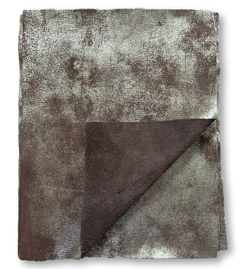 Dark Brown/Gold Distressed Metallic Cowhide Leather: 8.5" x 11" Pre-Cut Pieces