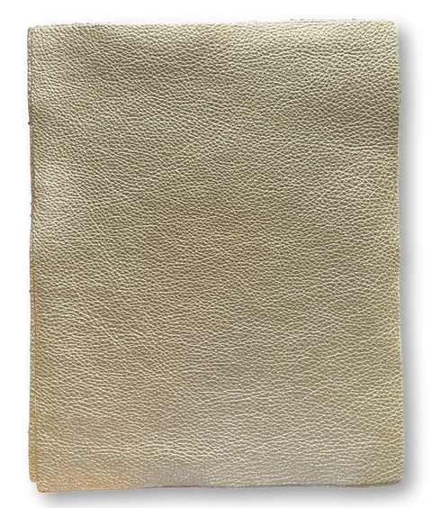 Platinum Metallic Cow Leather: 8.5" x 11" Pre-Cut Pieces