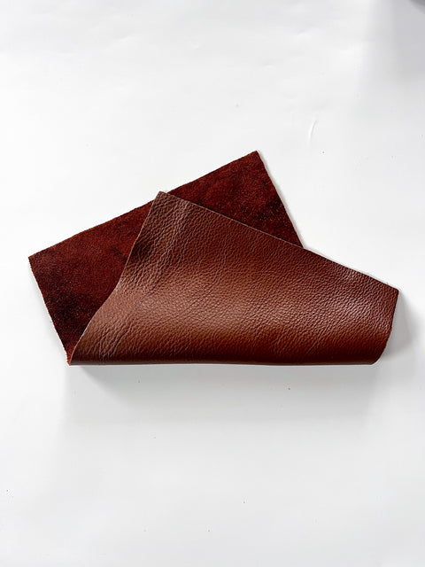 Brandy Cowhide Leather: 8.5" x 11" Pre-Cut Leather Pieces
