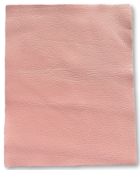 Pink Natural Grain Cowhide Leather: 8.5" x 11" Pre-Cut Pieces