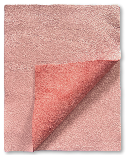 Pink Natural Grain Cowhide Leather: 8.5" x 11" Pre-Cut Pieces
