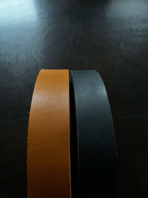Cowhide Leather Strips (1.5" Wide) – Smooth Finish, Chrome-Tanned, Sold by the Foot