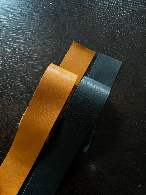 Cowhide Leather Strips (1.5" Wide) – Smooth Finish, Chrome-Tanned, Sold by the Foot