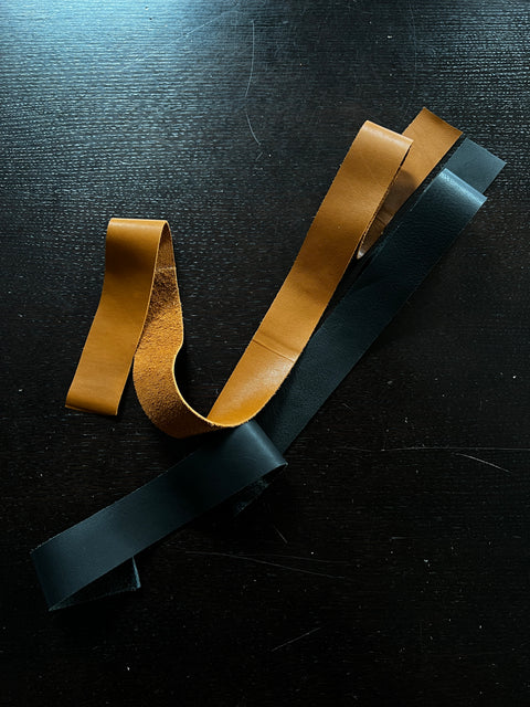 Cowhide Leather Strips (1.5" Wide) – Smooth Finish, Chrome-Tanned, Sold by the Foot