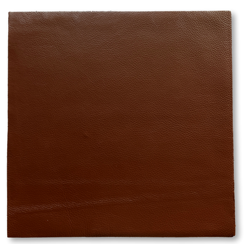 Brandy Cowhide Leather: 12" x 12" Pre-Cut Leather Pieces