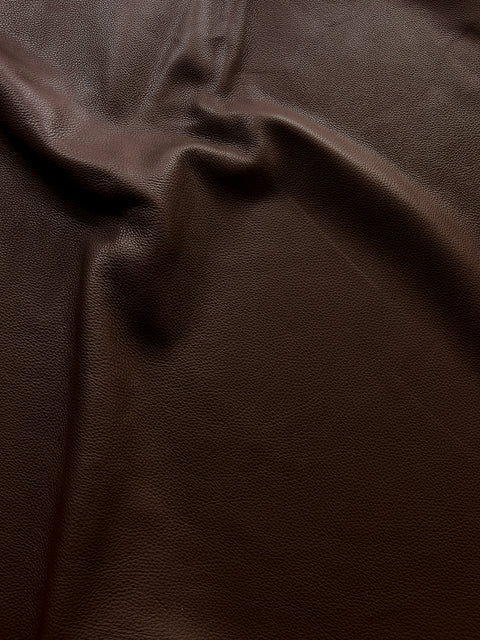 Chocolate Brown Premium Cow Leather Whole Hide - Automotive and Furniture Upholstery Leather