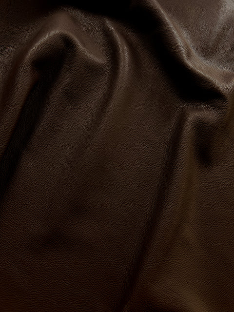 Chocolate Brown Premium Cow Leather Whole Hide - Automotive and Furniture Upholstery Leather