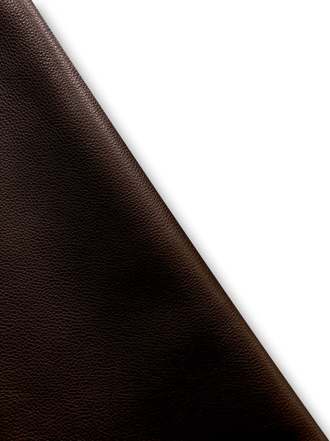 Chocolate Brown Premium Cow Leather Whole Hide - Automotive and Furniture Upholstery Leather