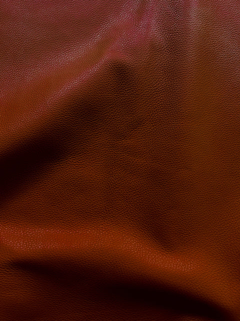 Cognac Premium Cow Leather Whole Hide - Automotive and Furniture Upholstery Leather