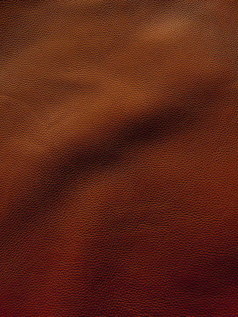 Cognac Premium Cow Leather Whole Hide - Automotive and Furniture Upholstery Leather