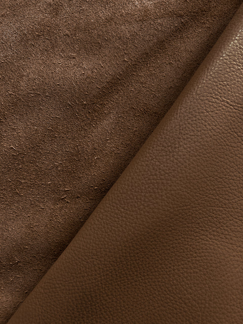 Taupe Premium Cow Leather Whole Hide - Automotive and Furniture Upholstery Leather