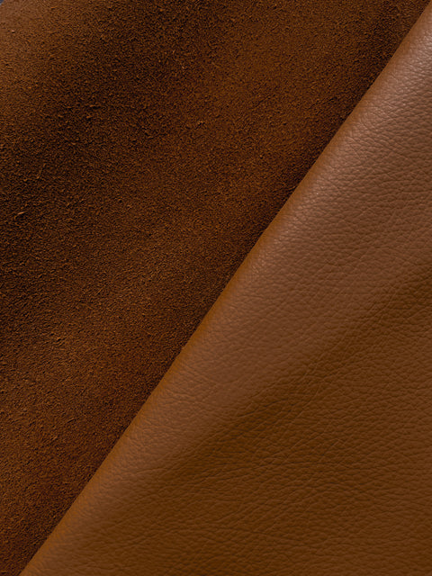 Dark Beige Premium Cow Leather Whole Hide - Automotive and Furniture Upholstery Leather