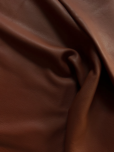 Brandy Premium Cow Leather Whole Hide - Automotive and Furniture Upholstery Leather