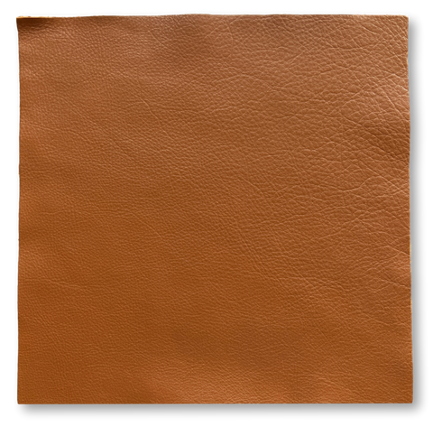 Cognac Natural Grain Cowhide Leather: 12'' x 12'' Pre-Cut Squares