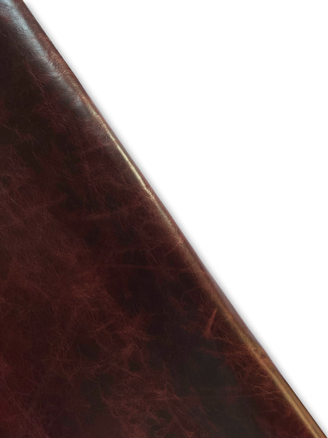 Merlot Distressed Cow Leather Whole Hide - Automotive and Furniture Upholstery Leather