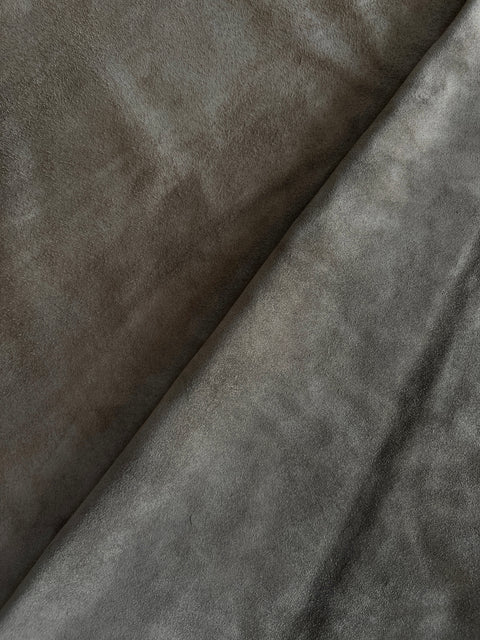 Taupe Cow Suede – Double Butt, 1.1–1.3 mm (3 oz), ~14 Sq Ft