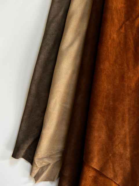 Cow Suede – Double Butt, 1.1–1.3 mm (3 oz), ~14 Sq Ft