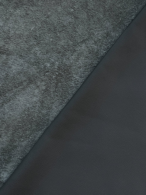 Charcoal Classic Cow Leather Whole Hide - Automotive and Furniture Upholstery Leather