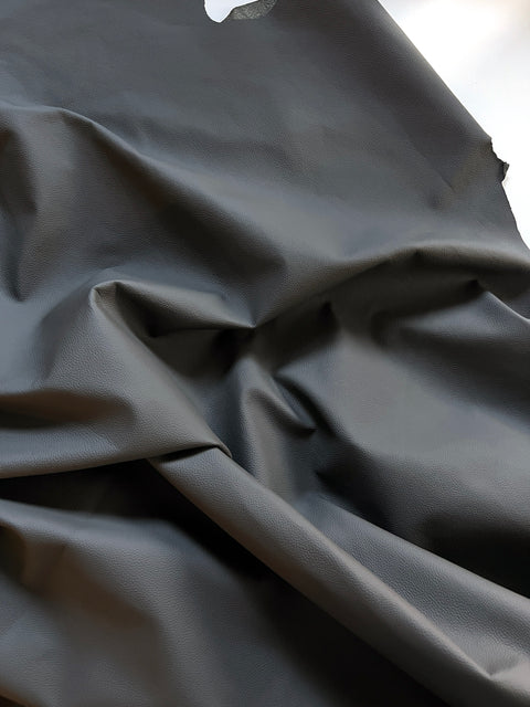 Charcoal Classic Cow Leather Whole Hide - Automotive and Furniture Upholstery Leather