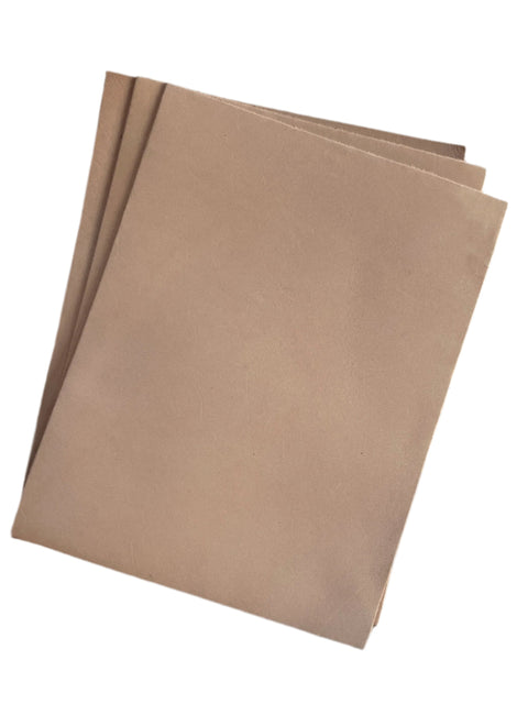 Tooling Leather - Natural Veg Tan Leather 8.5’’ x 11’’ Pre-Cut Pieces