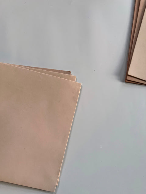 Tooling Leather - Natural Veg Tan Leather 8.5’’ x 11’’ Pre-Cut Pieces