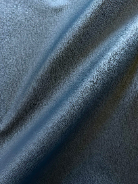 Navy Blue Classic Cow Leather Whole Hide - Automotive and Furniture Upholstery Leather