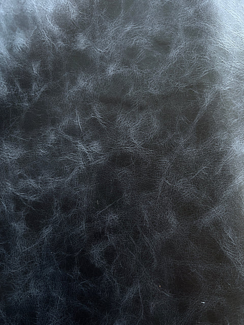 Navy Blue Distressed Cow Leather Whole Hide - Automotive and Furniture Upholstery Leather