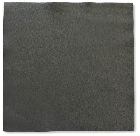 Grey Natural Grain Cowhide Leather: 12" x 12" Pre-Cut Pieces