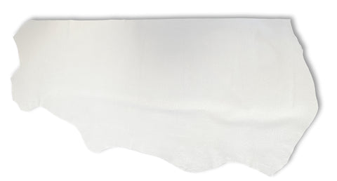 White Large Floral Embossed Cowhide