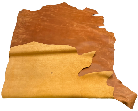 Whiskey Crazy Horse Cowhide – Distressed Wax/Oil Finish, 1.8–2.0 mm (4–5 oz), ~25 Sq Ft