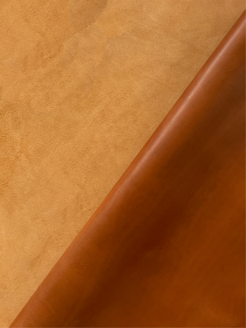 Whiskey Crazy Horse Cowhide – Distressed Wax/Oil Finish, 1.8–2.0 mm (4–5 oz), ~25 Sq Ft
